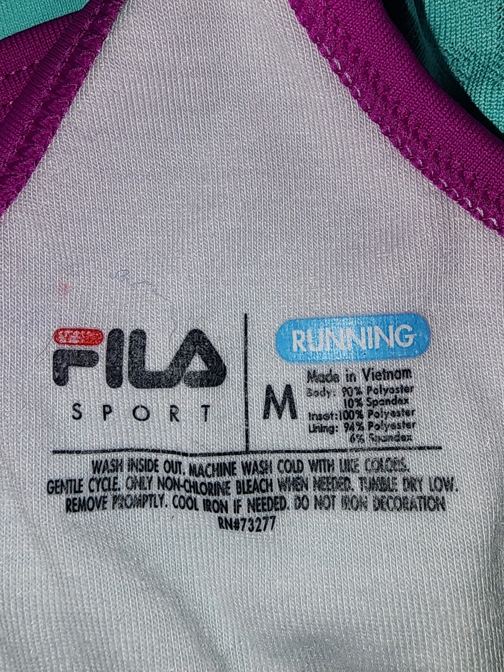Fila Teal Performance Running Tank - Picture 11 of 11